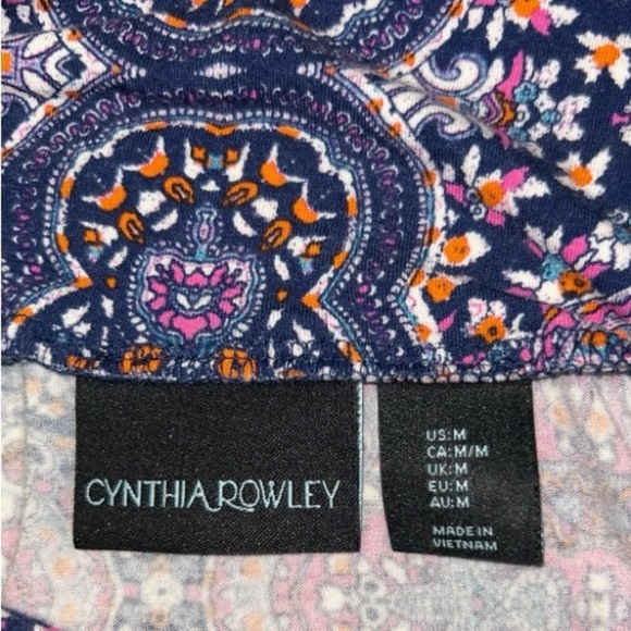 Cynthia Rowley Women’s Long Paisley Maxi Skirt Size Medium Pink/Blue Patterned - Picture 8 of 8